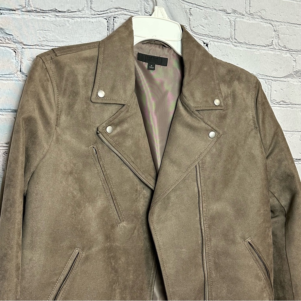 NWT Uniqlo Suede Moto Jacket - Picture 4 of 11